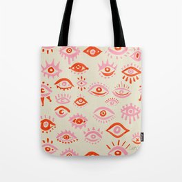 Mystic Eyes – Pink & Red Tote Bag