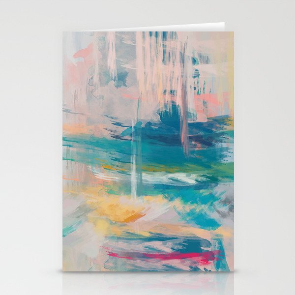 Pastel Abstract Art Stationery Cards
