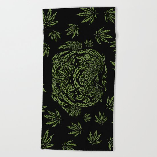 Marijuana of Pug Beach Towel