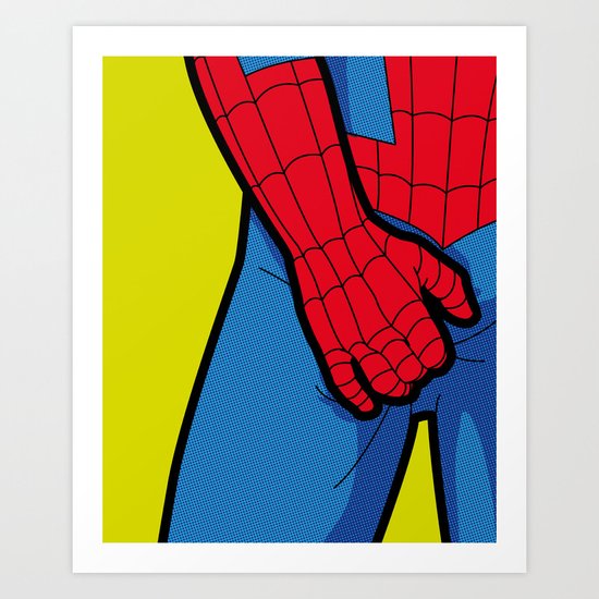 The secret life of heroes - SpiderItch Art Print