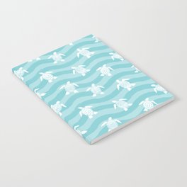 Sea Turtle wave pattern. Marine animal Digital Illustration Background Notebook