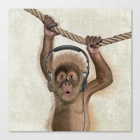 Baby monkey Canvas Print
