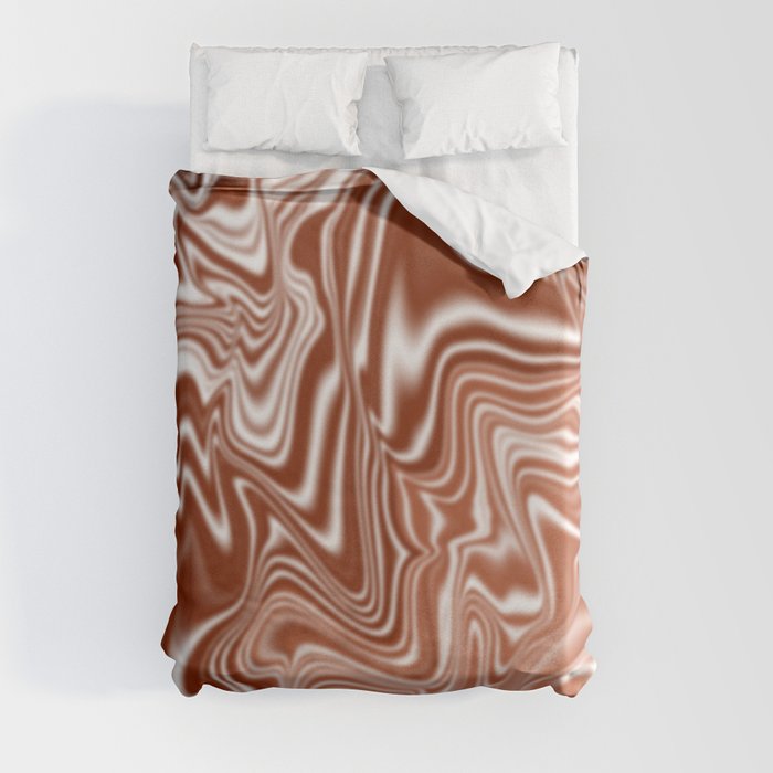 Chocolate Vanilla Swirl Duvet Cover