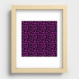 Neon Safari Pink & Black Recessed Framed Print