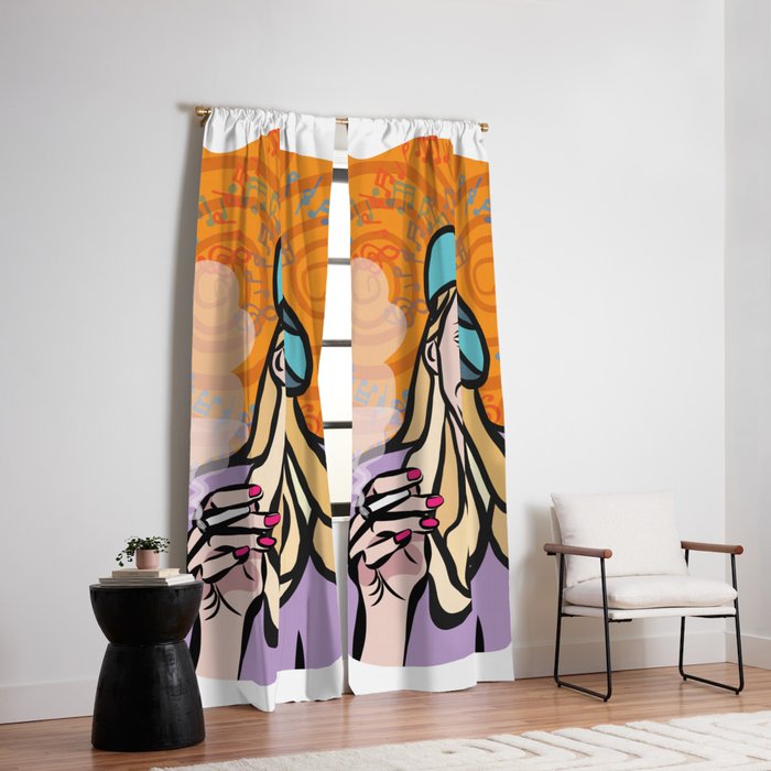 Joni Mitchell Portrait Blackout Curtain By Naomibroudo Society6