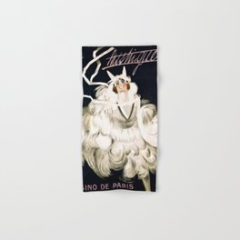 Vintage French poster - Cappiello - Mistinguett Hand & Bath Towel