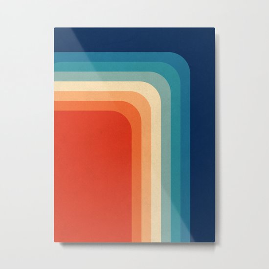 Retro 70s Color Palette III Metal Print
