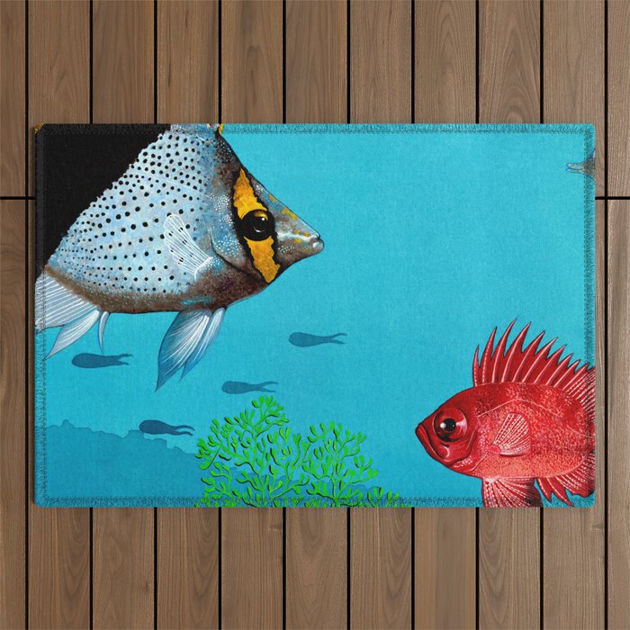 Butterfly & Bigeye fishes Outdoor Rug