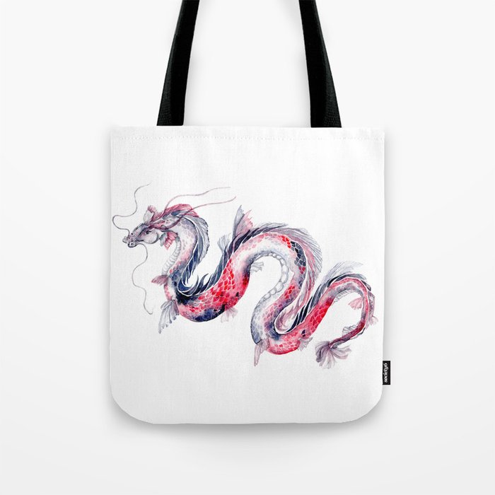 Koi Dragon Tote Bag