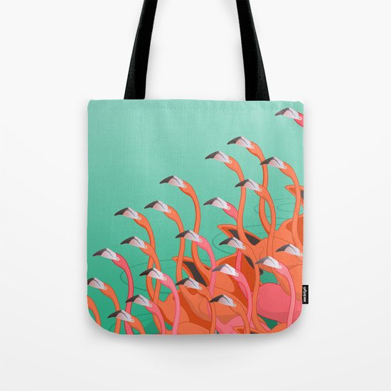 Fresco of the flamingoes. Tote Bag