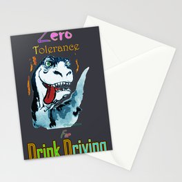 Zero Tolerance for Drink Driving - Yellowbox ink painting Stationery Card