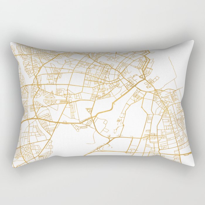 COPENHAGEN DENMARK CITY STREET MAP ART Rectangular Pillow