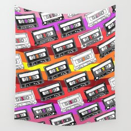 Colorful cassette tape lovers Wall Tapestry