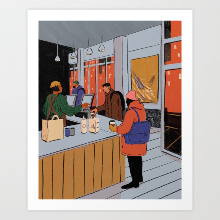 Cafe Scene III Art Print by Haley Tippmann | Society6