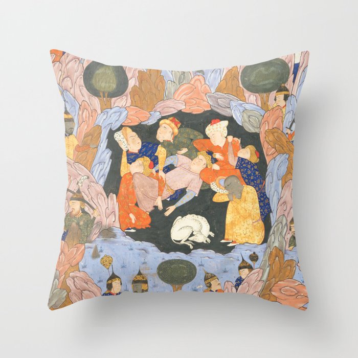 Seven Sleepers of Ephesus from the Book of Omens, 1515 Throw Pillow