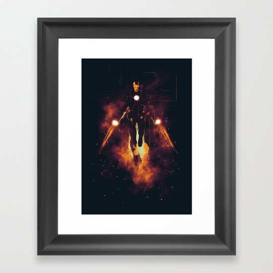 Red shining Framed Art Print