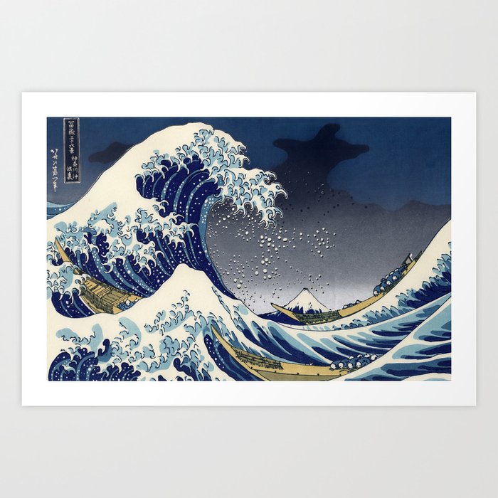 Great Wave: Kanagawa Night Art Print