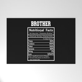 Brother Nutritional Facts Funny Welcome Mat