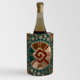 Hunab Ku Gold Red and Teal Wine Chiller