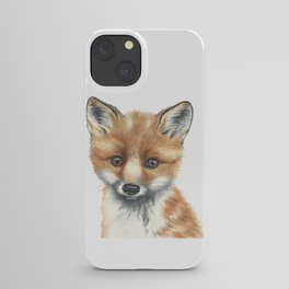 Fox watercolor drawing iPhone Case