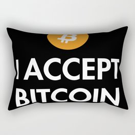 I Accept Bitcoin Rectangular Pillow
