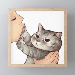 cat : hmmmmm! Framed Mini Art Print