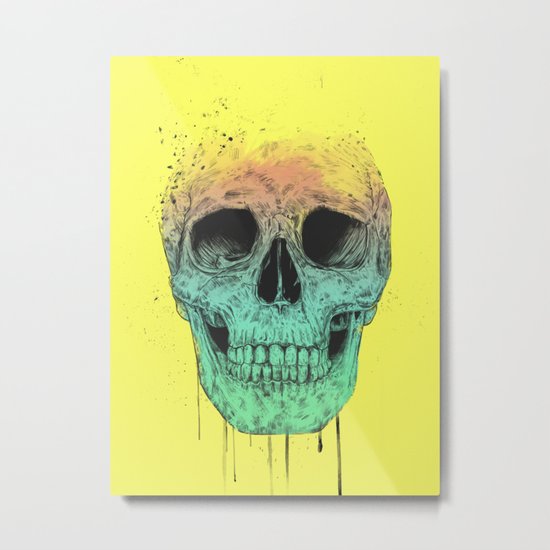 Pop art skull Metal Print