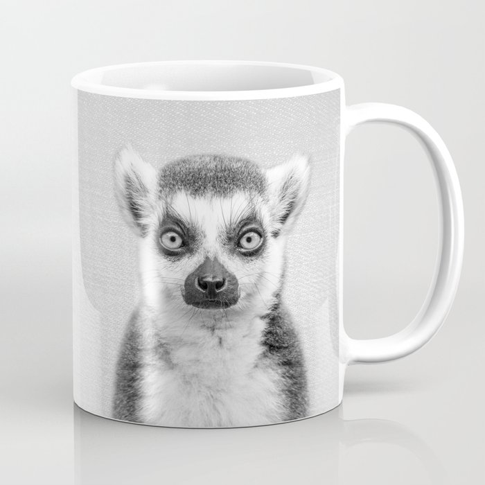 Lemur 2 - Black & White Coffee Mug