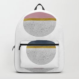 Abstract Circle with Gold Accents Backpack