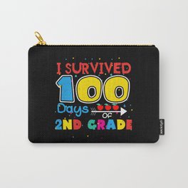 Days Of School 100th Day 100 Survived 2nd Grade Carry-All Pouch