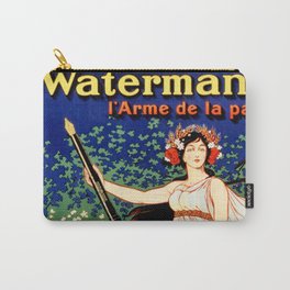 Waterman fountain pens 1919 Carry-All Pouch | Advert, Advertisement, Illustration, Artnouveau, Aap, French, Antique, Woman, Digital, Drawing 