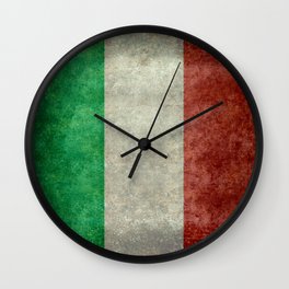 Flag of Italy - Italian Flag  Wall Clock | Vintage, Italia, Textured, Flag, Italianflag, Retro, National, Italiano, Italian, Italyflag 