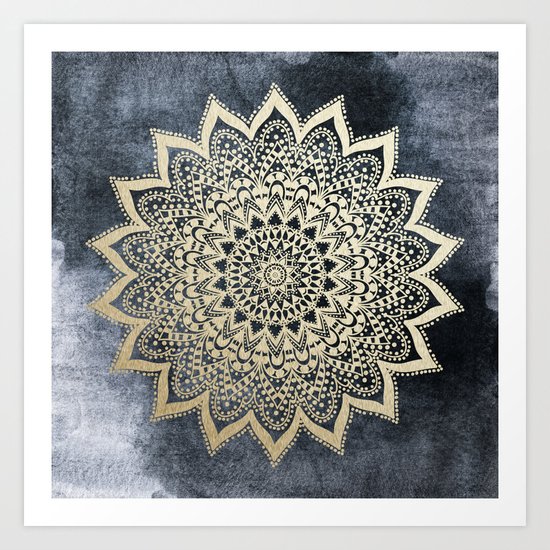 BOHO NIGHTS MANDALA Art Print