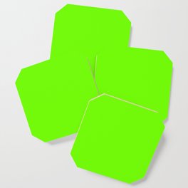 Bright Fluorescent  Green Neon Coaster