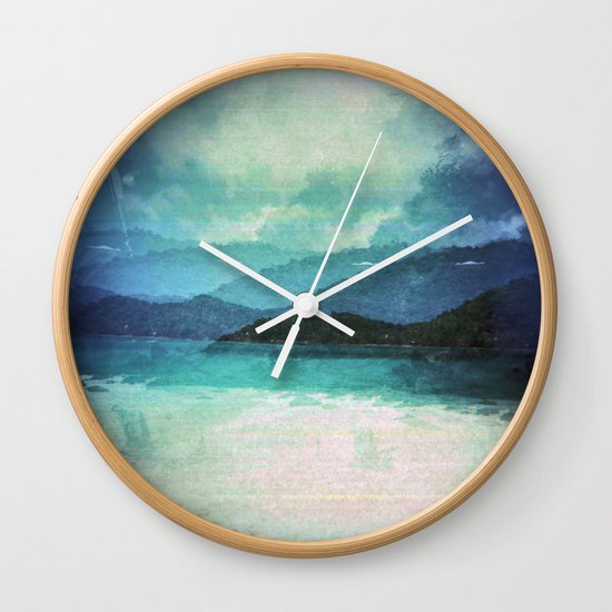 Tropical Island Multiple Exposure Wall Clock