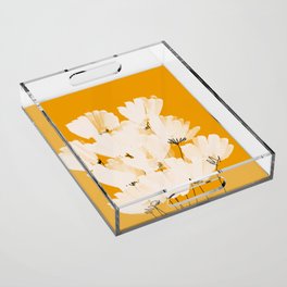 Flowers In Tangerine Acrylic Tray