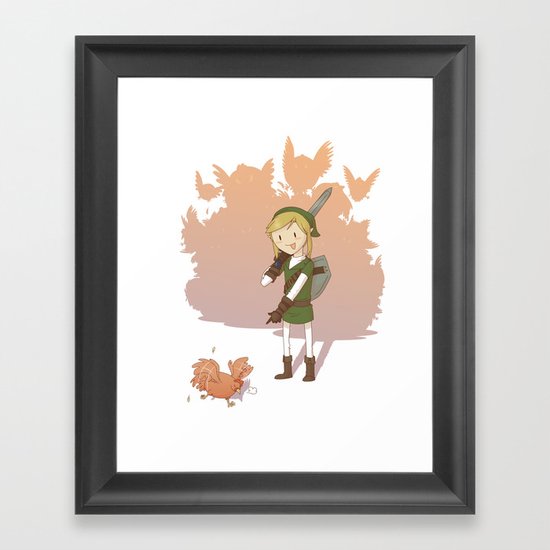 Link - Chicken Framed Art Print