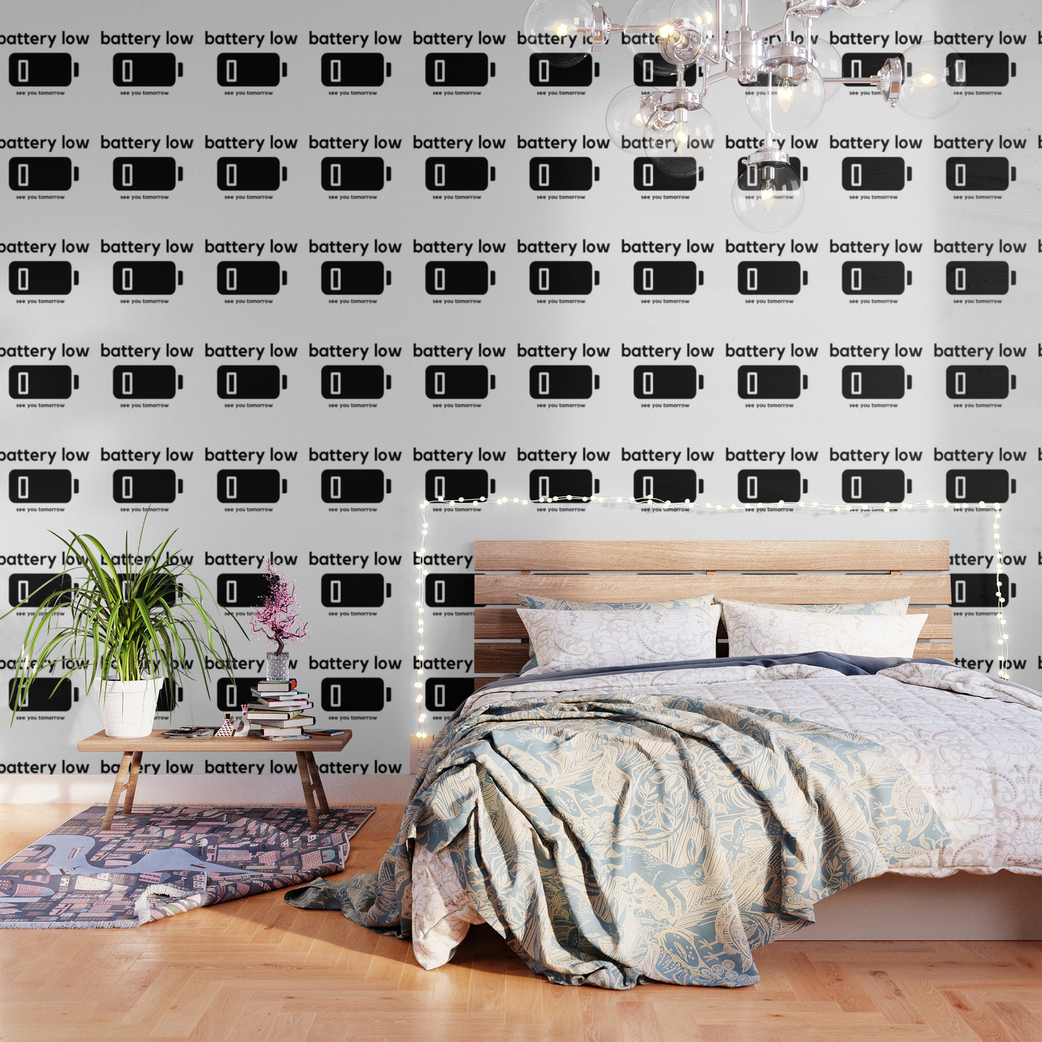 Battery Low Wallpaper by 300 Spikes | Society6