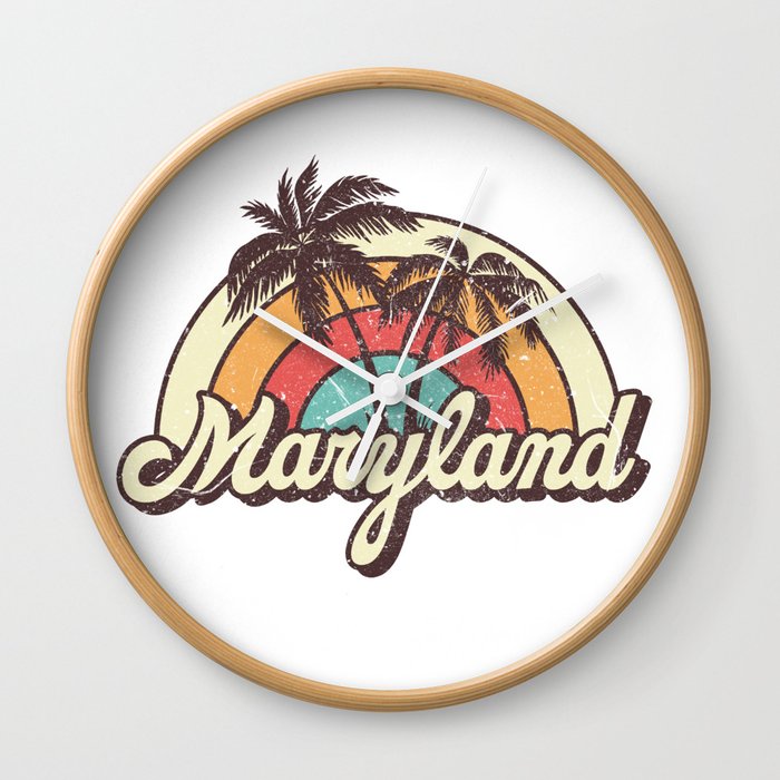 Maryland beach city Wall Clock
