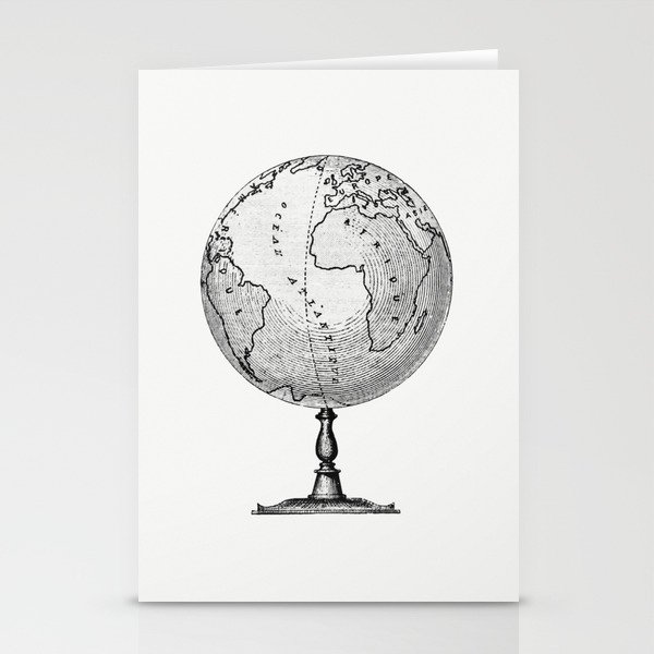 Vintage Victorian Style Atlas Engraving Stationery Cards