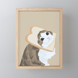 Breadface Cat Framed Mini Art Print