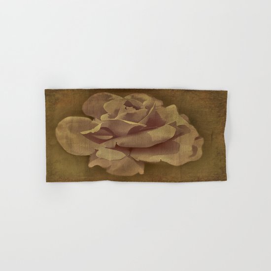 Painterly Vintage Antique Rose Hand & Bath Towel
