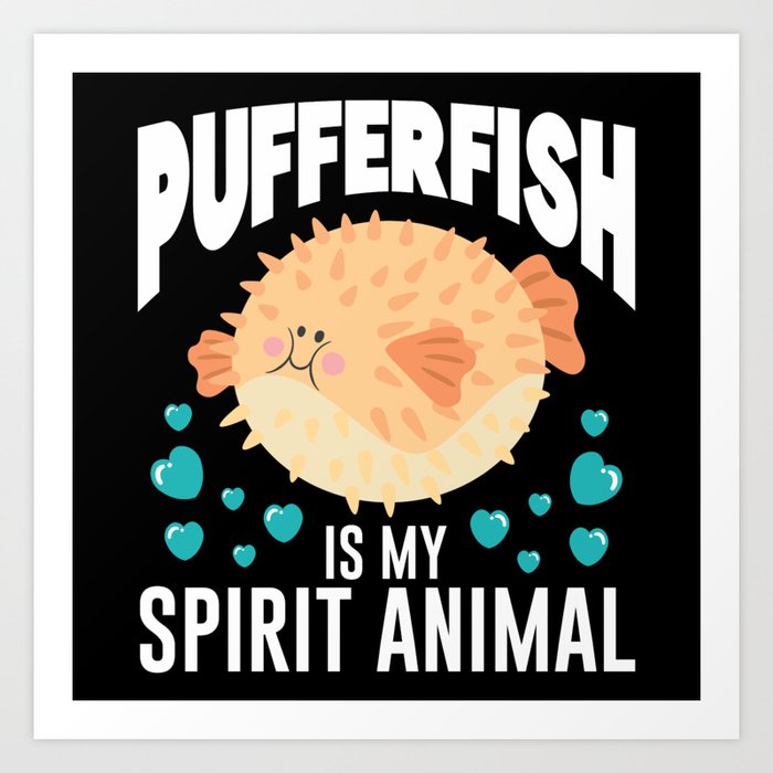 Pufferfish Spirit Animal Balloonfish Ocean Animals Art Print by