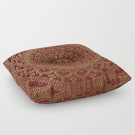 Mandala Royal - Red and Gold Floor Pillow