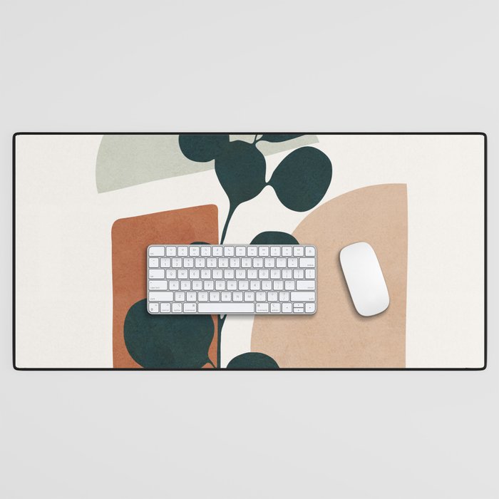 Soft Shapes V Desk Mat by City Art Society6