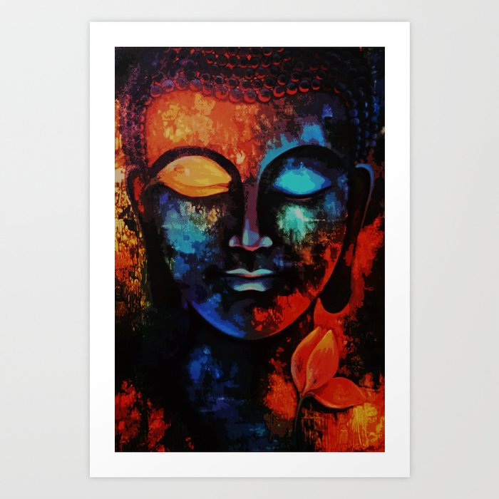 Lord Buddha Abstract Art Art Print By Designhut Society6