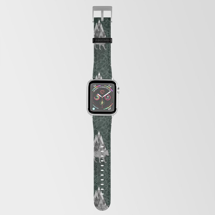 Gray Wolf in the Mountains  Apple Watch Band