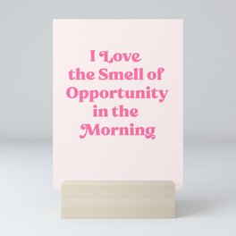 Retro Morning Quote Nº1  pink Mini Art Print