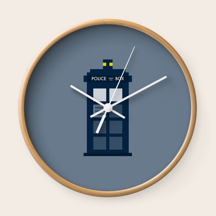 Doctor Who Tardis Wall Clock By Breakfaststudio Society6