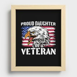 Proud Daughter Of A Veteran Patriotic Recessed Framed Print